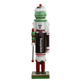 14" Brown and White Tootsie Roll Christmas Nutcracker Figurine