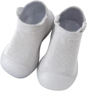Baby Girls Shoe Socks with Cute Bows Nonslip Floor Walking Warm Booties Toddler 6-9-12-18-24 Months Indoor Baby Shoes