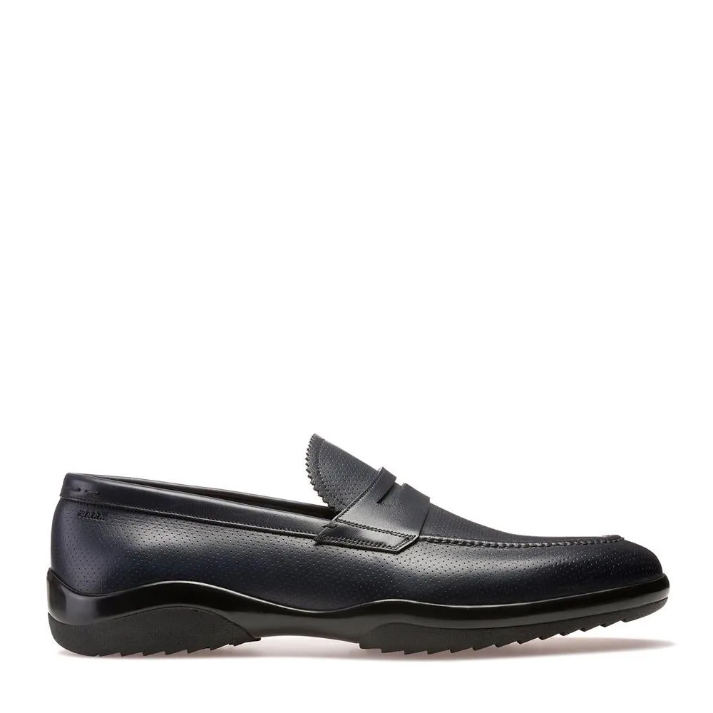 Bally Mens Slip on Loafer in Navy