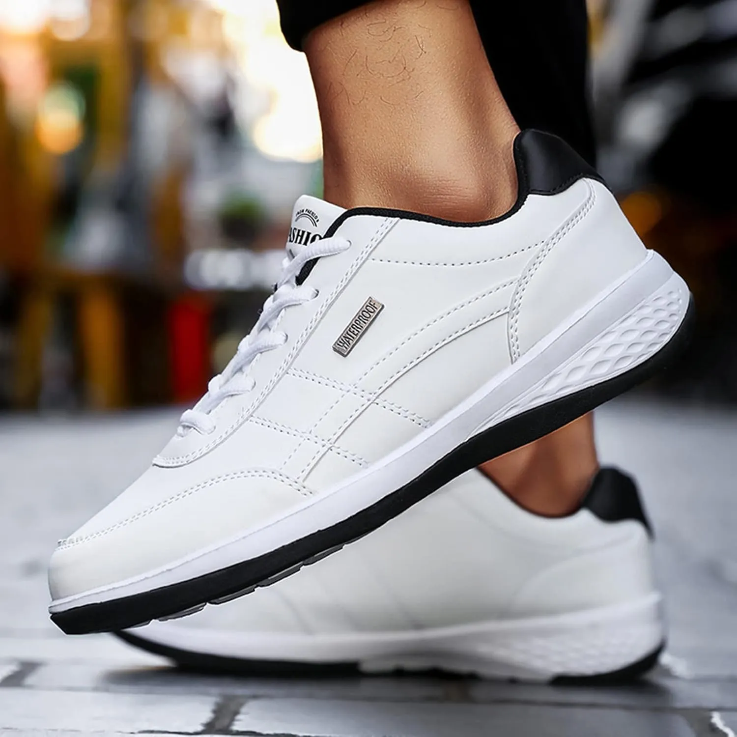 Cathalem Sneakers for Men Slip On Sneakers Non Slip Walking Shoes Men Lightweight Comfort Workout Fashion Sneakes