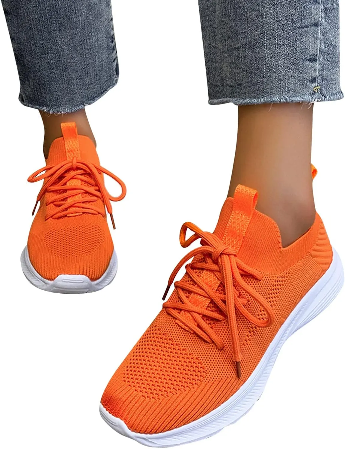 Cathalem Sneakers for Women Slip On Walking Shoes Non Slip Running Shoes Breathable Tennis Workout Shoes Gym Sneakers