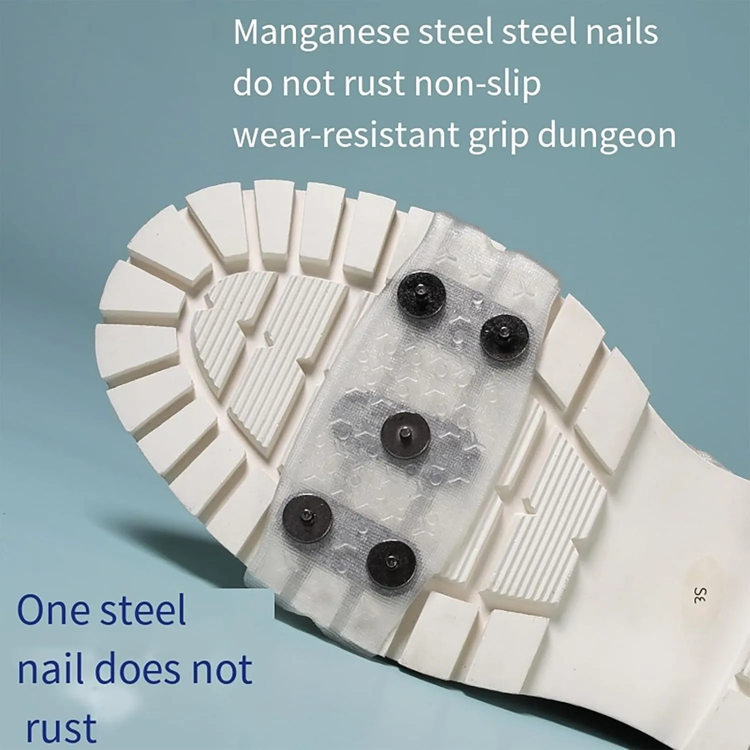 Ice Cleats Snow Traction Cleats Crampons for Shoe and Boots Non-Slip Overshoe for Walking on Snow and Ice Rubber Walking Cleats Anti Slip Crampons