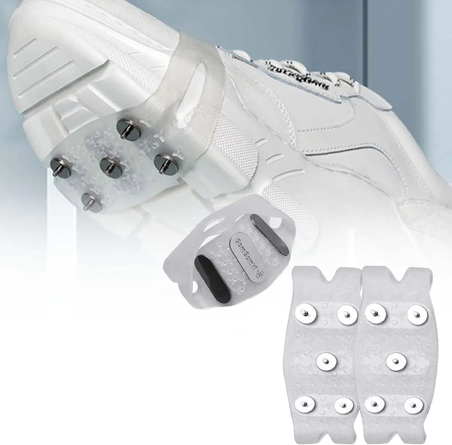 Ice Cleats Snow Traction Cleats Crampons for Shoe and Boots Non-Slip Overshoe for Walking on Snow and Ice Rubber Walking Cleats Anti Slip Crampons