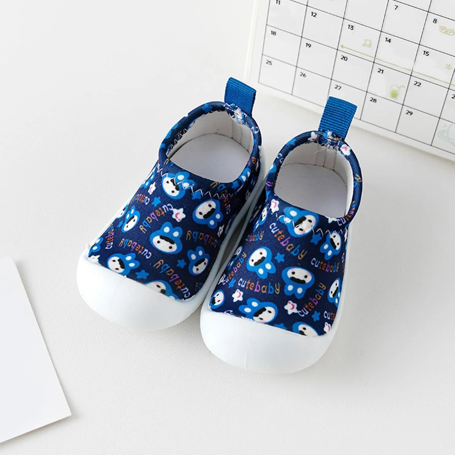 Infant Girls Boys Kids Leisure Shoes Canvas Soft Bottom Breathable Slip On Sport Shoes Socks Toddler