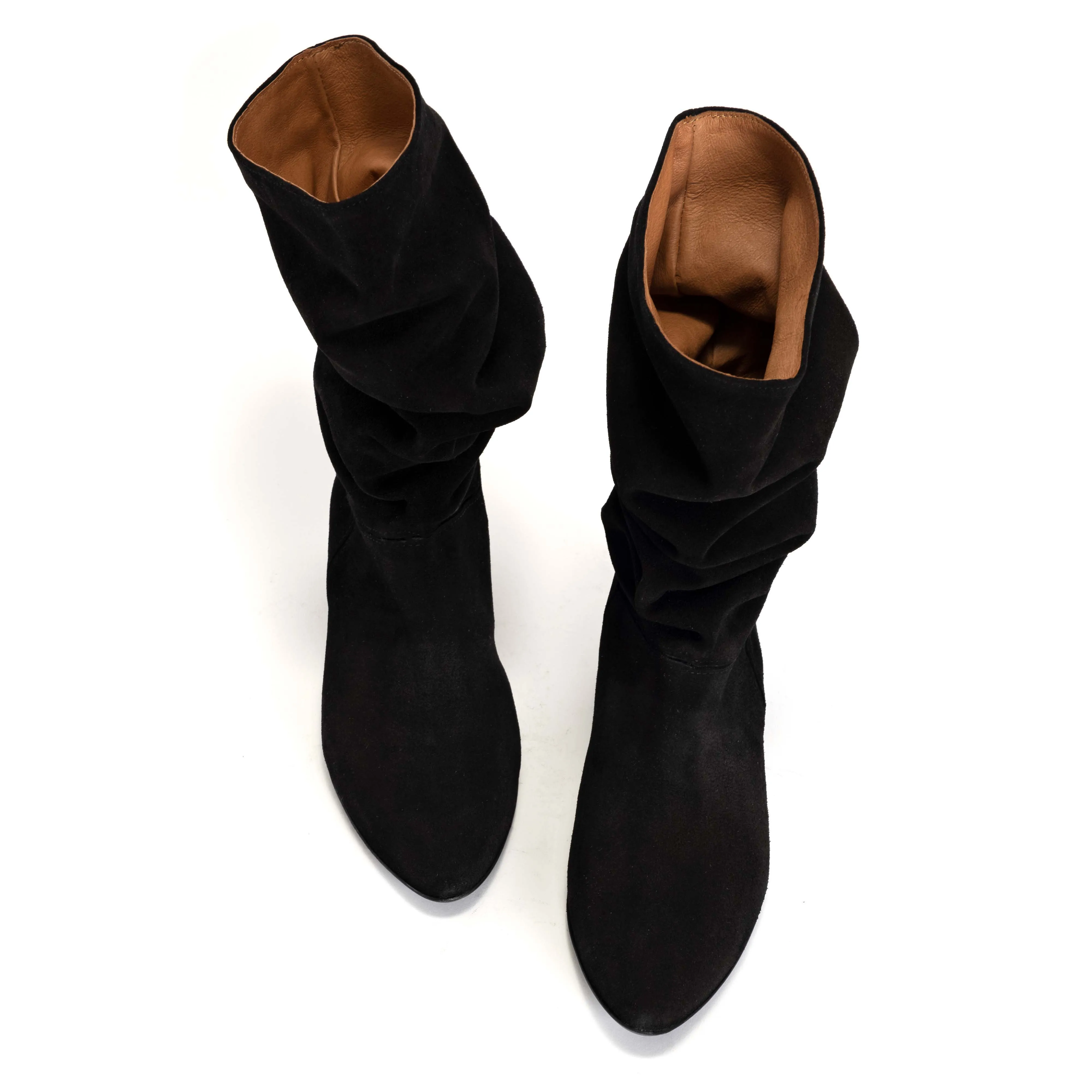 Jasmina 20 Calf suede & sleek leather Black
