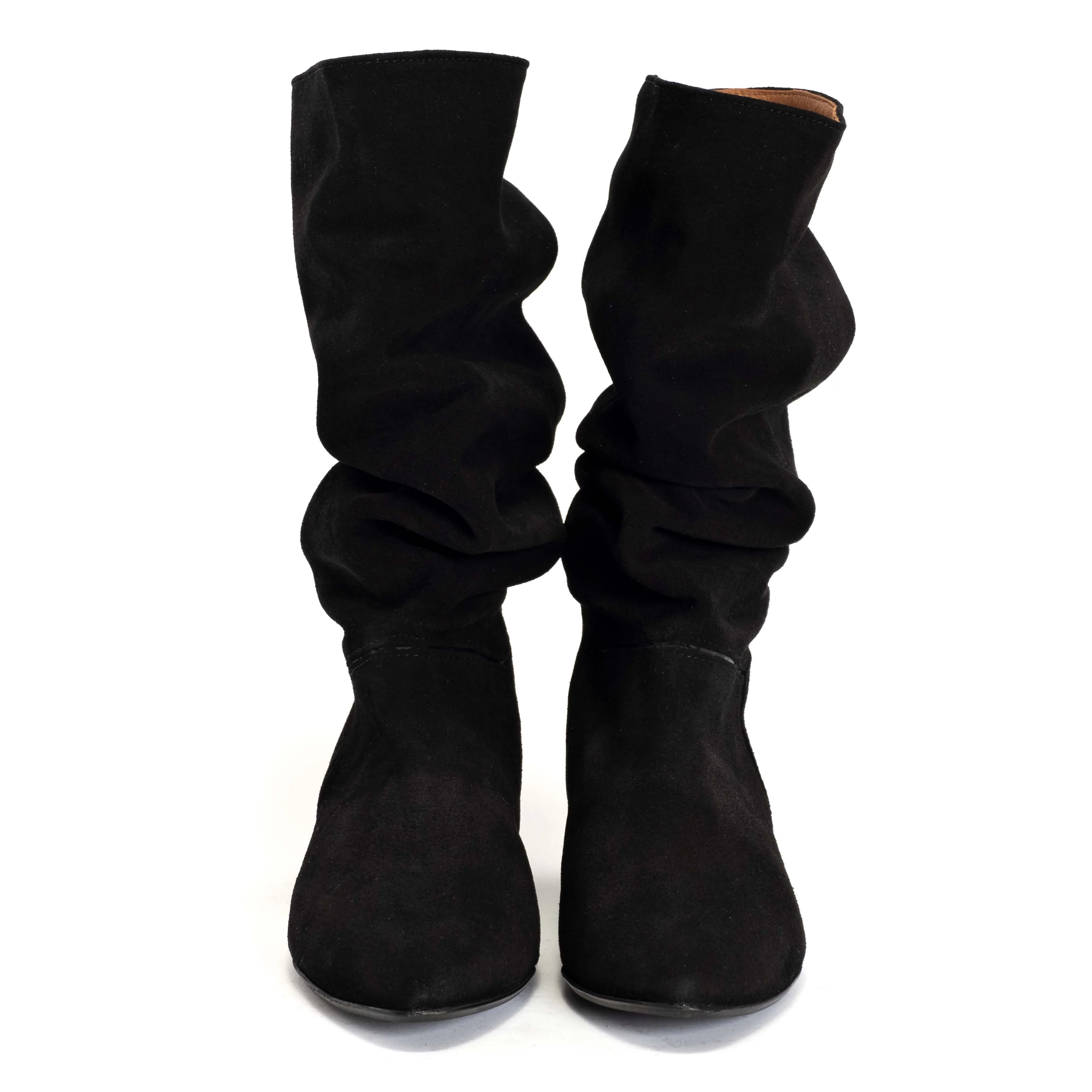 Jasmina 20 Calf suede & sleek leather Black