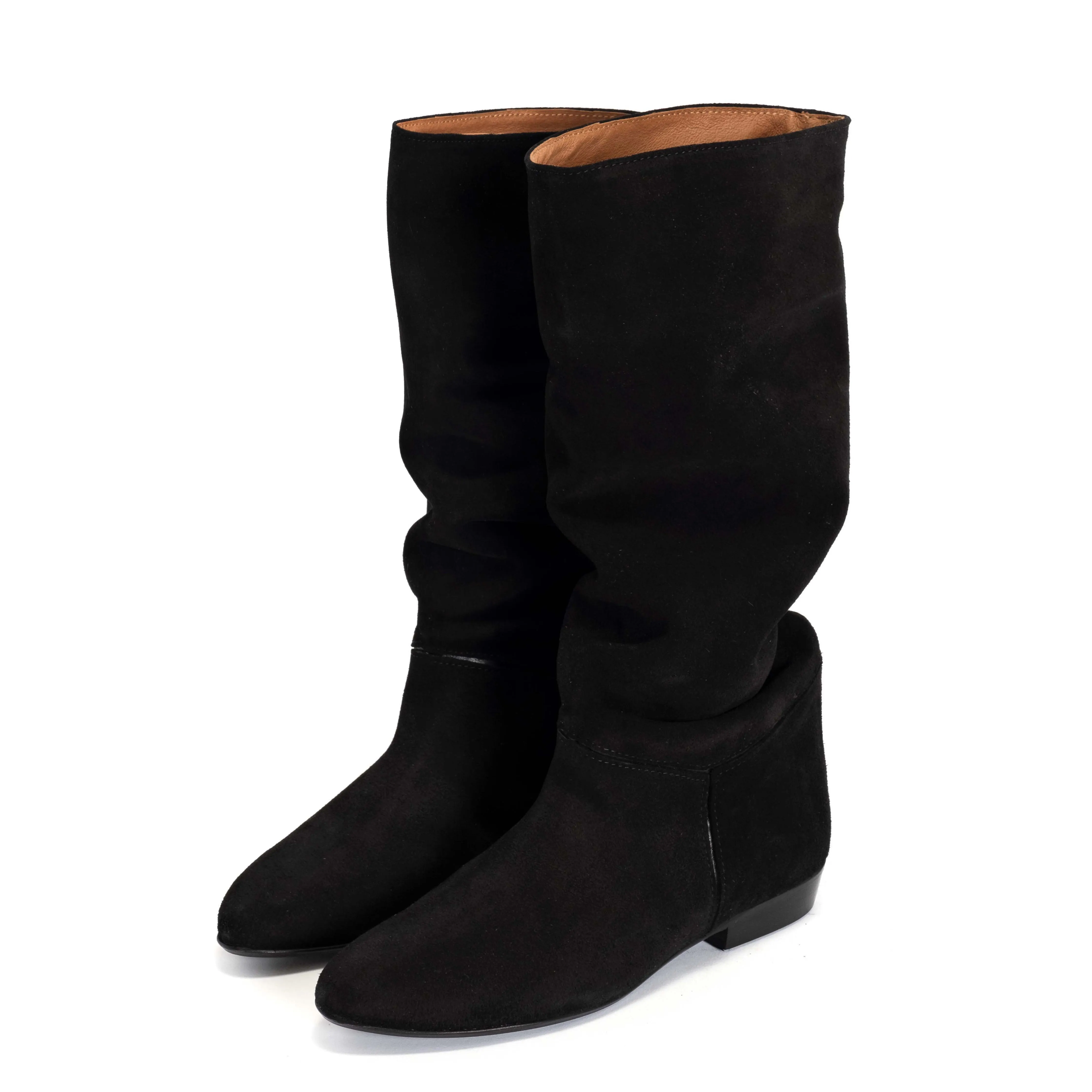 Jasmina 20 Calf suede & sleek leather Black