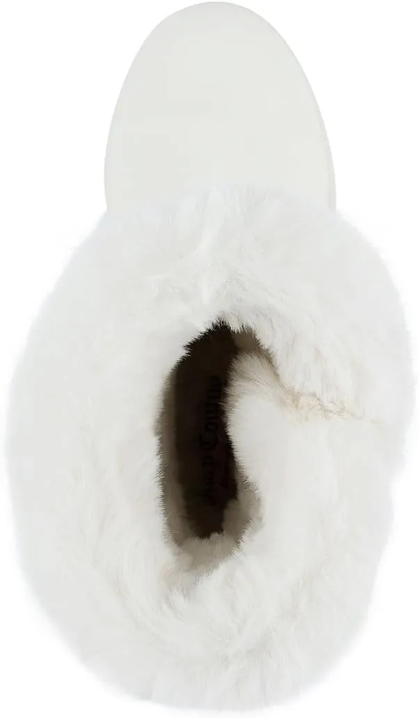 JUICY COUTURE Women's Slip On Winter Snow Boots Warm & Insulated Fur Lining Comfortable Fashion Booties