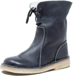 Ladmiple Snow Boots For Women Wide Width Warm Ankle Booties Comfortable Lace Up Outdoor Fur Lined Combat Winter Shoes