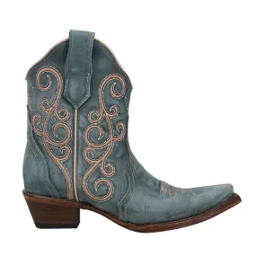 LD Distressed Triad Snip Toe Cowboy Booties