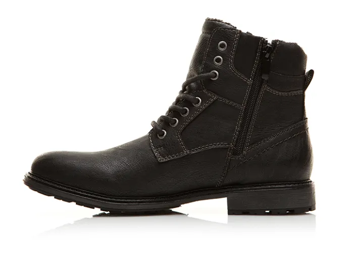 Men's Winter Casual Black Boots | Plus Size Warm Boots