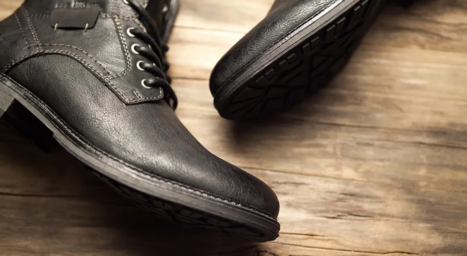 Men's Winter Casual Black Boots | Plus Size Warm Boots