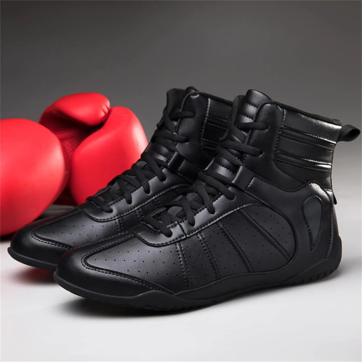 Men's Women's Wrestling Boxing Shoes Non-Slip Breathable High Traction Combat Boxing Wrestling Training Sneakers