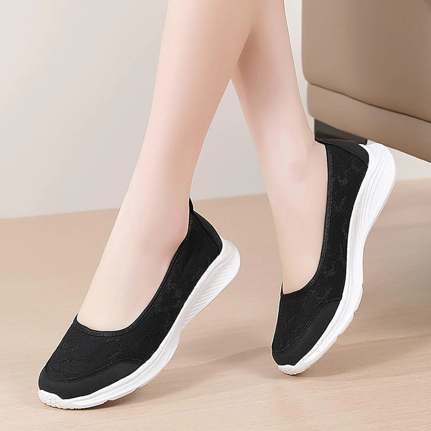 Orthopedic Casual Shoes for Plantar Fasciitis Relief Womens Slip On Walking Sneakers with Arch Support Comfortable Loafers Diabetic Feet