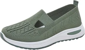 Orthopedic Shoes for Women Breathable Soft Slip On Running Shoes for Women Arch Support Casual Shoes for Fall White Sneakers Red Tennis Shoe Loafers Shoe