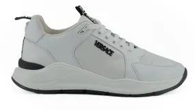 Sleek White Calf Leather Sneakers
