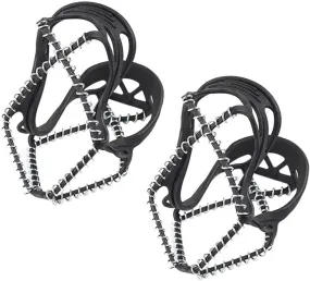 SUPVOX 1 Pair Traction Cleats Ice Snow Grips Anti Slip Shoes Crampons 18 Teeth Spikes Walk Traction for Winter Walking Hiking Climbing