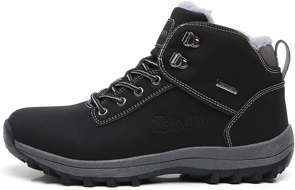 TSIODFO Fashion Women Boots Winter Waterproof Outdoor Hiking Shoes Leather Sweet Pink