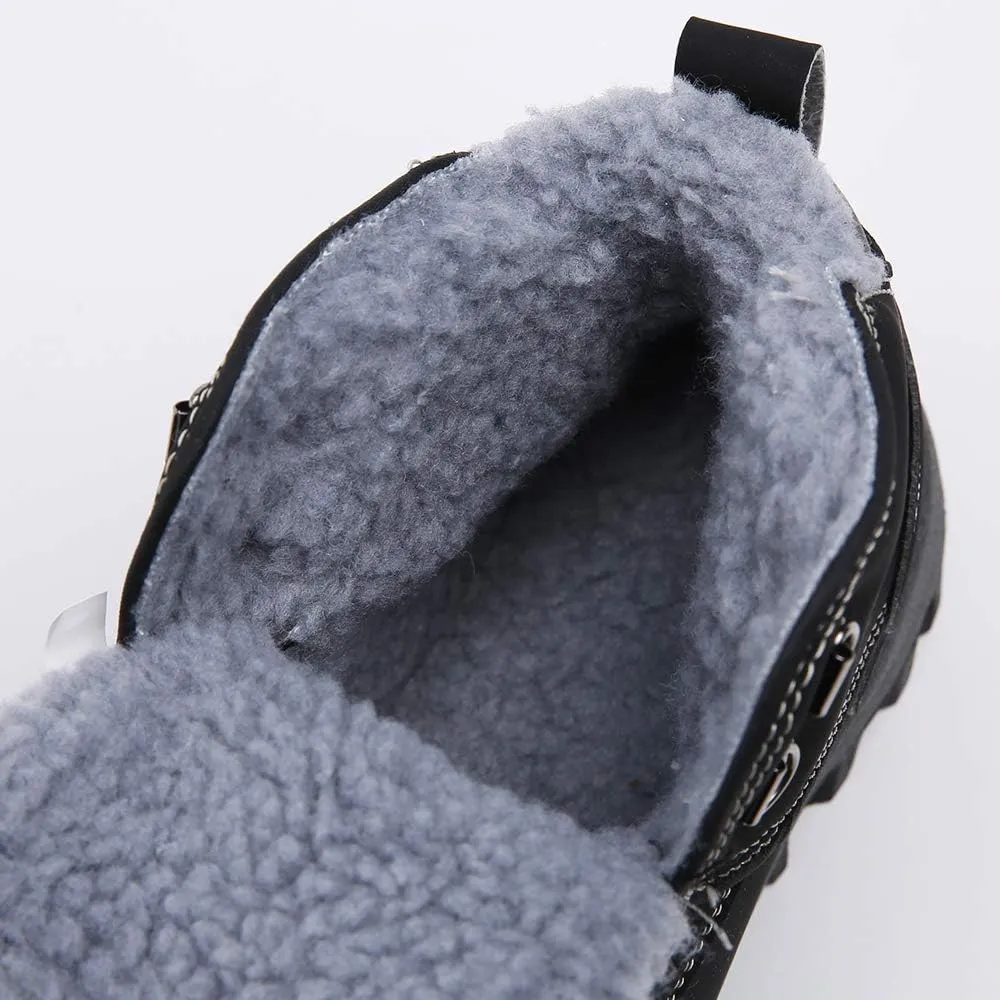 TSIODFO Fashion Women Boots Winter Waterproof Outdoor Hiking Shoes Leather Sweet Pink