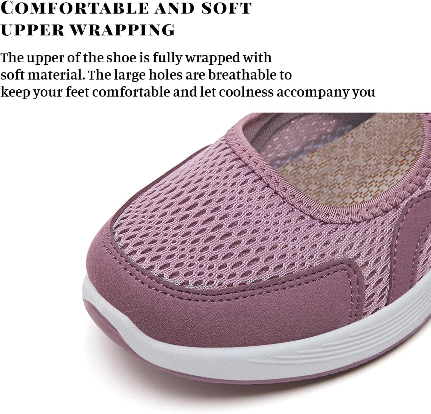 Womens Casual Sneakers Lightweight Flat Mary Jane Shoes Ladies Fashion Adjustable Easy On and Off Strap Working Nurse Shoes Mesh Breathable Walking Sneakers