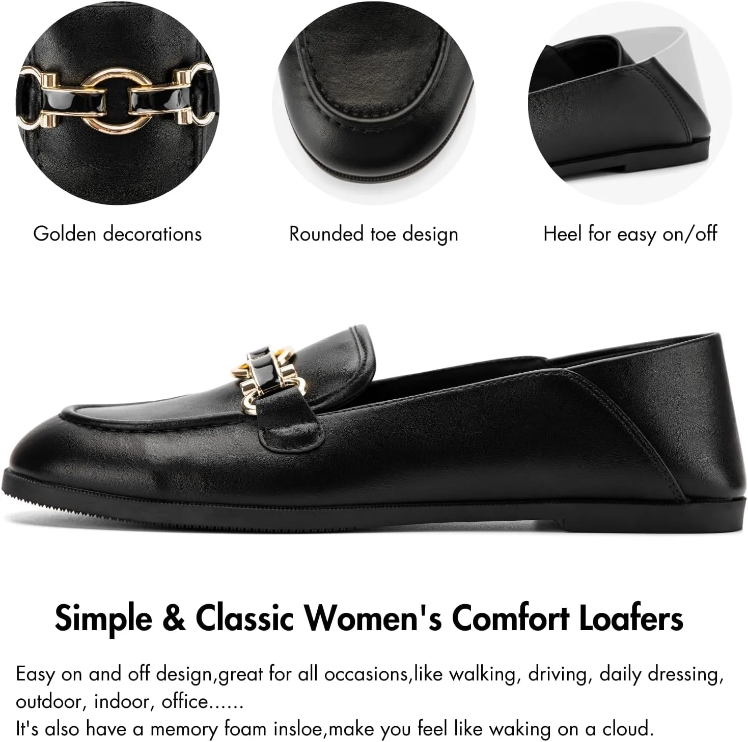 Womens Loafers Flats Shoes Moccasin Penny Loafers Slip On Casual Ladies Comfort Slip On Work Loafers Shoes