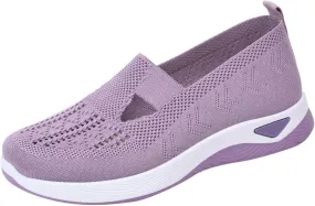 Womens Orthopedic Comfortable Walking Shoes Slip On Sneakers with Arch Support Casual Loafers Plantar Fasciitis Relief Foot Heel Pain Diabetic