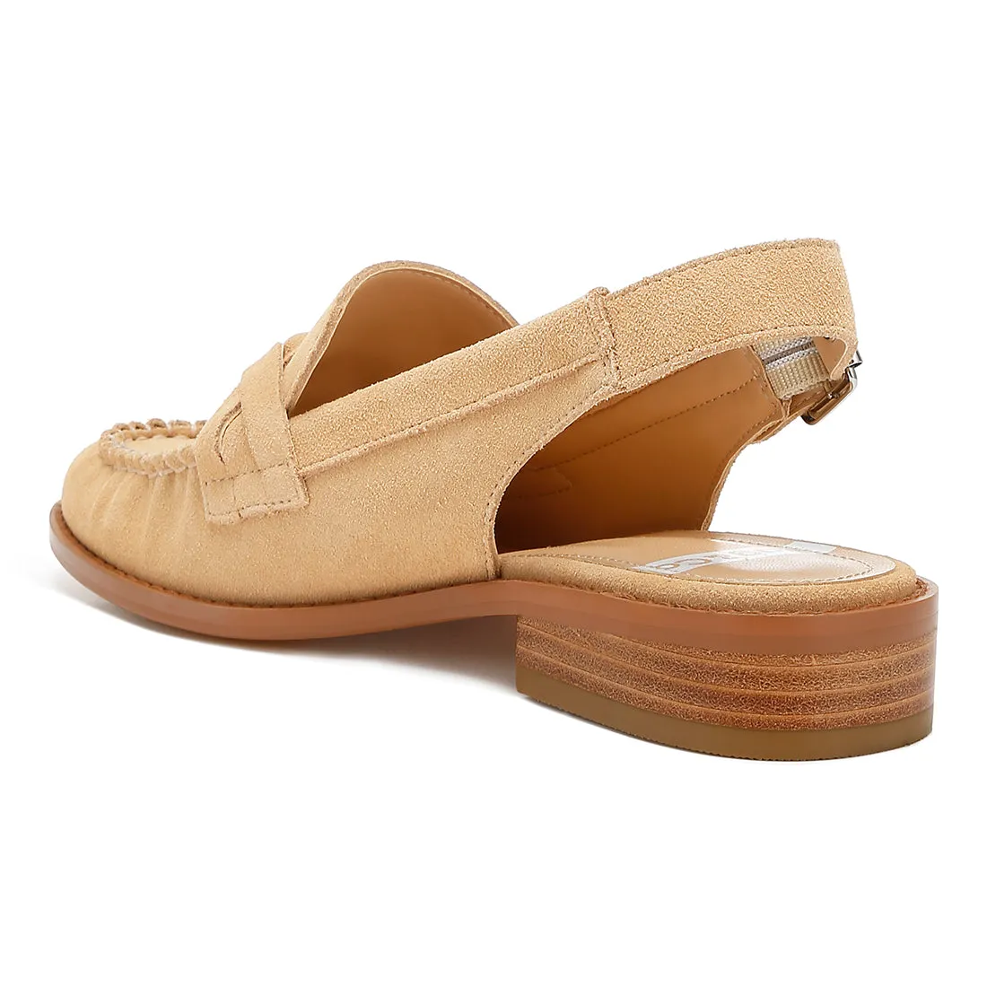 Woven Strap Slingback Loafers